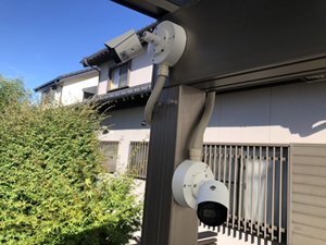 駐車場の監視・防犯カメラ設置工事
